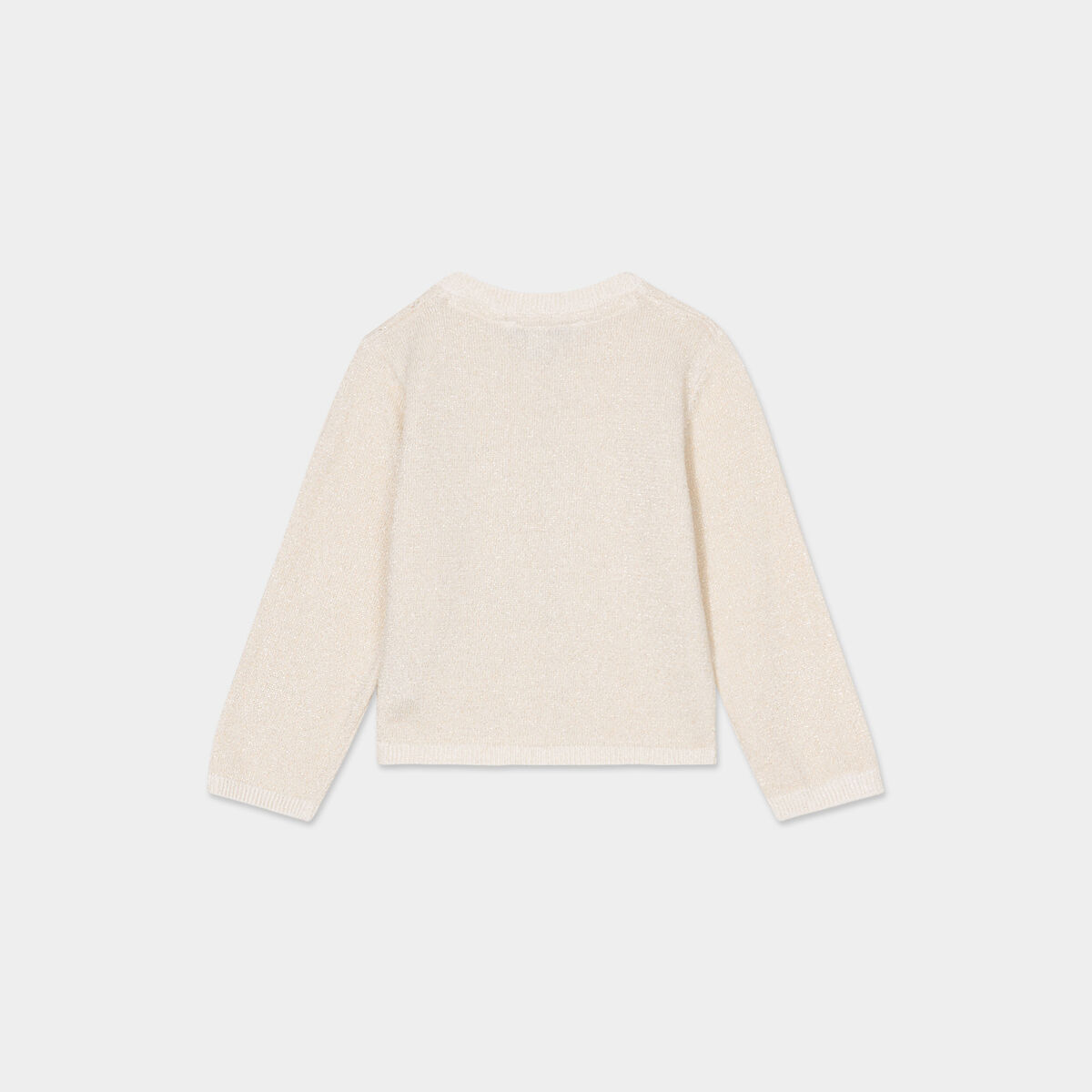 Gilet fils métallisés Creeks blanc bébé fille