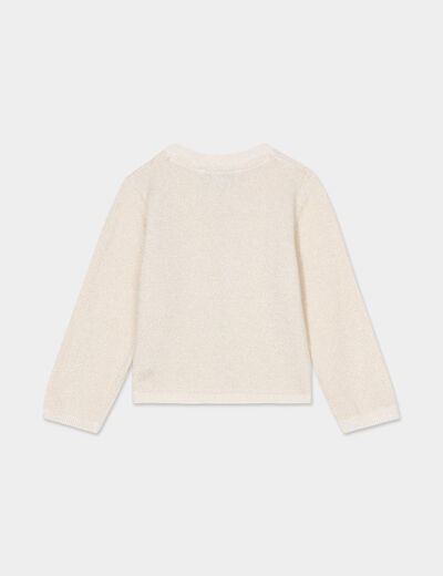 Gilet fils métallisés Creeks blanc bébé fille