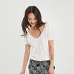 T-shirt à manches courtes blanc femme