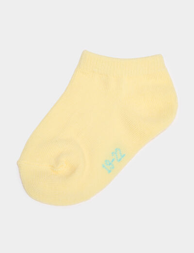 Lot 5 paires chaussettes invisibles multicolore b&eacute;b&eacute; fille