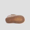 Bottillons scratchs cuir semelle souple marron bébé fille
