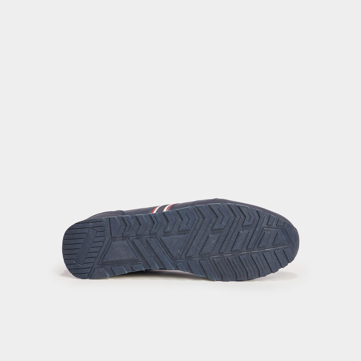 Baskets running &agrave; lacets bleu marine homme