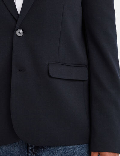 Veste costume boutonnée 1 poche buste bleu foncé homme
