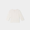 Lot 3 t-shirts col rond &agrave; volants coton blanc b&eacute;b&eacute; fille