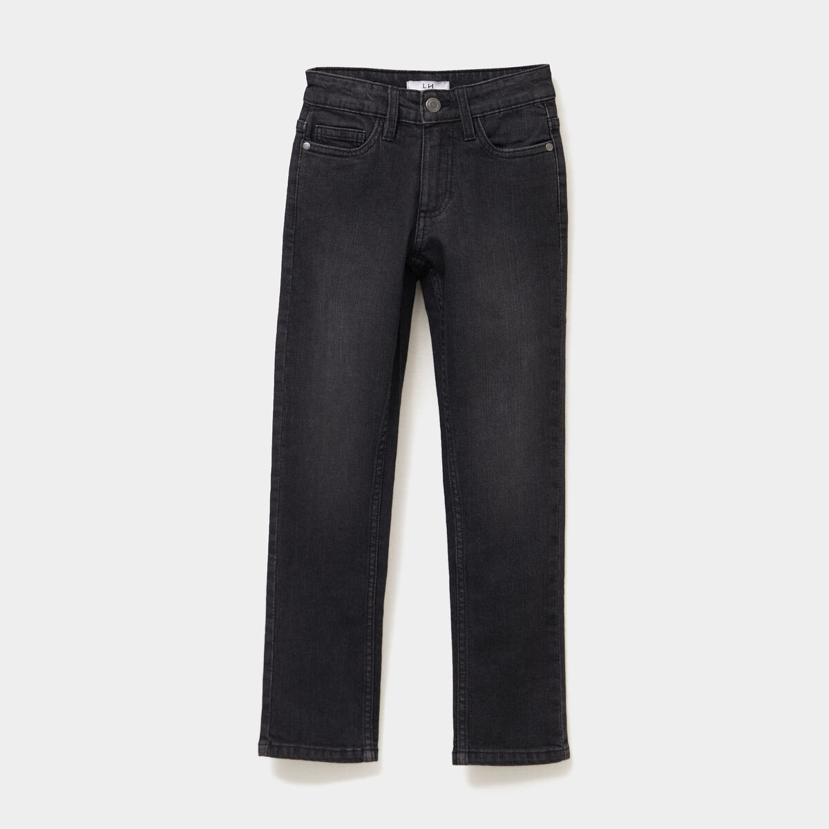 Jeans slim 5 poches denim noir garçon