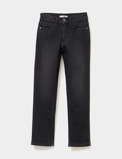 Jeans slim 5 poches denim noir garçon
