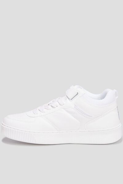 Baskets montantes Kickers Tylem blanc femme