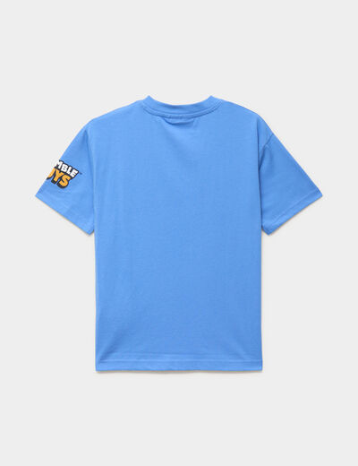 T-shirt col rond coton Stumble Guys bleu gar&ccedil;on