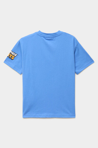 T-shirt col rond coton Stumble Guys bleu gar&ccedil;on