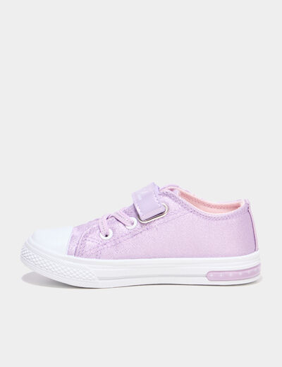 Tennis lumineuses bout renforc&eacute; Frozen parme fille