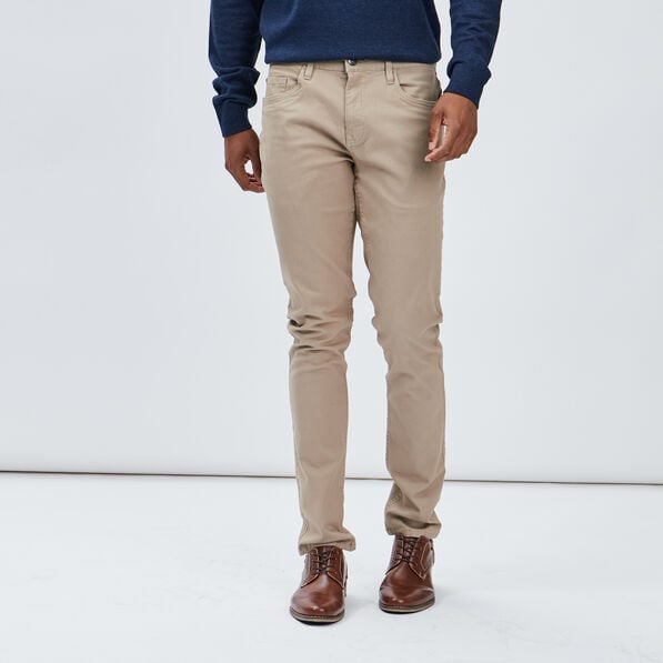 pantalon droit en coton stretch sable homme Pantalon droit en coton stretch sable homme