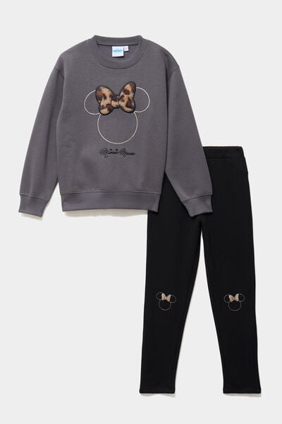 Ensemble 2 pi&egrave;ces sweat pantalon Minnie multicolore fille