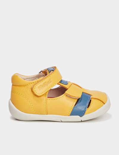 Sandales Kickers Wasabou jaune bébé garçon