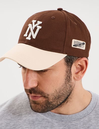 Casquette coton marron homme
