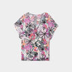 T-shirt col en V manches courtes ecru femme grande taille