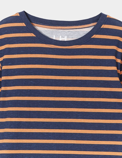 T-shirt manches longues coton bleu marine garçon