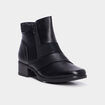 Bottines à talons fermeture zippée noir femme