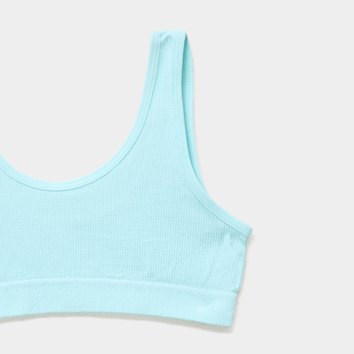 Lot 2 brassi&egrave;res bretelles larges bleu turquoise fille