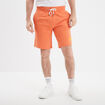 Short de jogging droit à coulisse orange homme