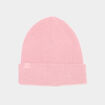 Bonnet &agrave; revers tricot&eacute; vieux rose fille