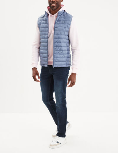 Doudoune légère déperlante sans manches bleu gris homme