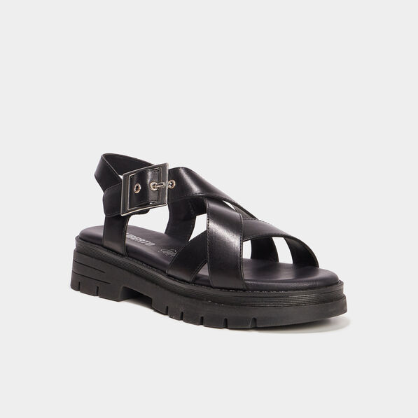 Sandales en cuir Liberto noir femme