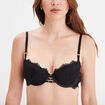 Soutien-gorge corbeille paddé dentelle noir femme