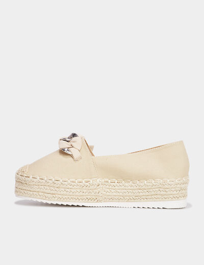 Espadrilles plateformes à boucle Liberto blanc femme