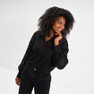 Chemise dentelle manches longues noir femme