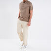 Pantalon chino relax coton beige homme