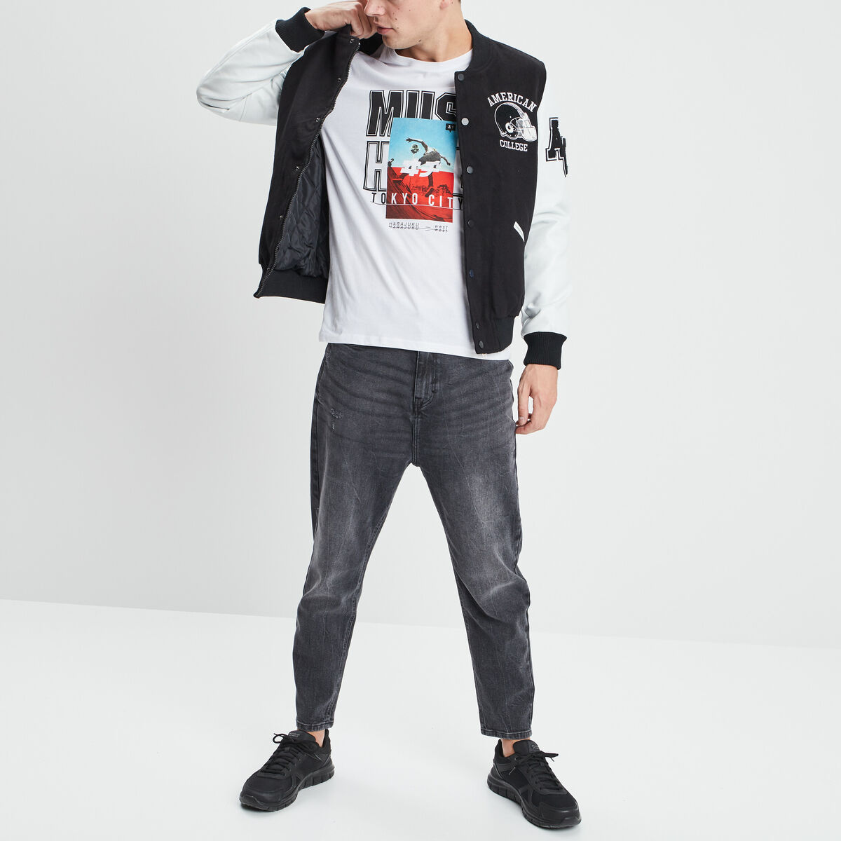 T-shirt manches longues blanc homme