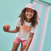 Ensemble 2 pi&egrave;ces avec salopette coton multicolore fille
