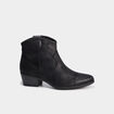 Boots esprit western &agrave; talons noir femme