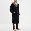 Peignoir long col châle noir homme