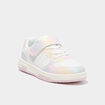 Tennis basses &agrave; scratchs bout renforc&eacute; multicolore fille