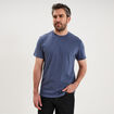 T-shirt droit en coton manches courtes bleu lavande homme