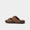 Mules &agrave; scratchs en cuir sable homme