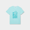 T-shirt manches courtes col rond Creeks bleu turquoise femme