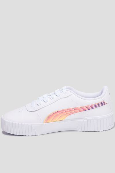 Tennis à lacets Puma Carina 2.0 Holo blanc fille