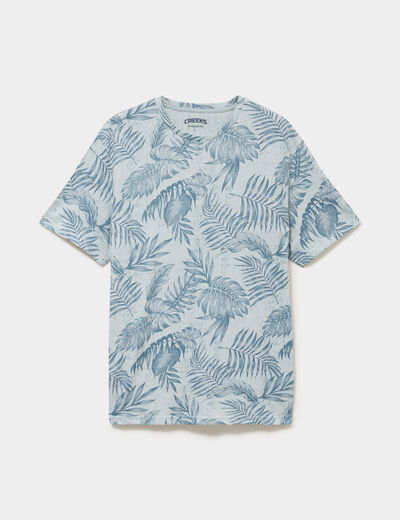 T-shirt manches courtes col rond gris homme