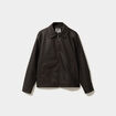 Veste courte simili cuir marron homme