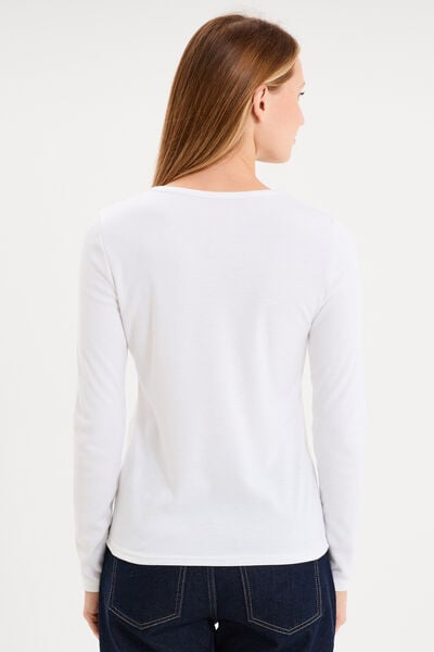 T-shirt thermique Damart x Trappeur blanc femme