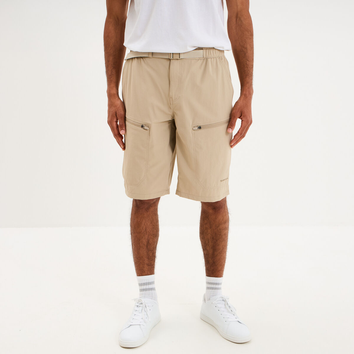 Short de randonn&eacute;e respirant beige homme