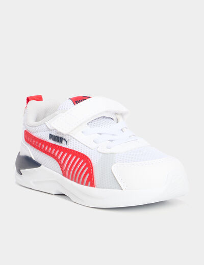 Baskets running à scratchs Puma rouge garçon