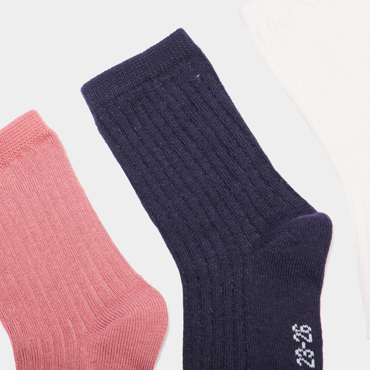 Lot 5 paires chaussettes c&ocirc;tel&eacute;es multicolore b&eacute;b&eacute; fille