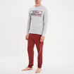 Ensemble pyjama 2 pi&egrave;ces gris homme