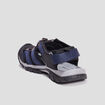 Sandales à scratch et lacets élastiqués bleu marine homme