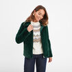 Veste fausse fourrure zippée vert foncé femme