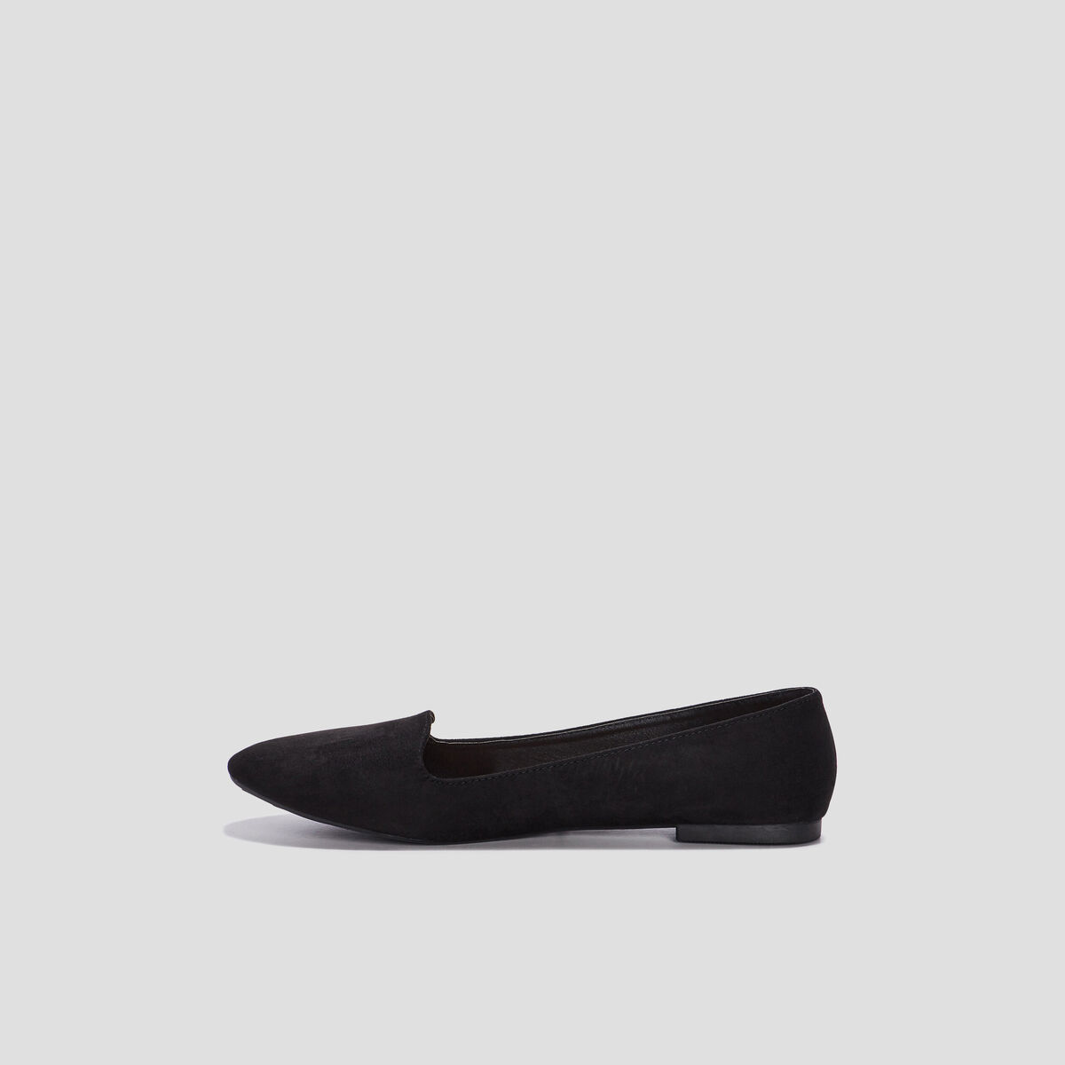 Ballerines esprit mocassins plates noir femme