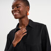 Chemise manches longues noir femme